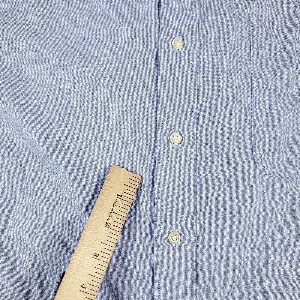 Tommy Hilfiger Shirt Mens 16 Blue Dress Button Up Long Sleeve * - Picture 3 of 7